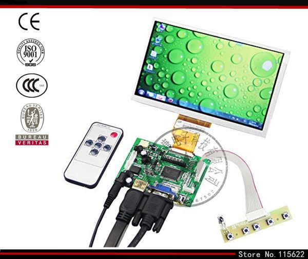 

7 inches raspberry pi lcd display screen tft monitor with hdmi vga input driver board controller