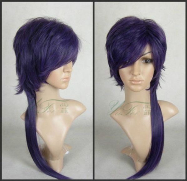 

hakuouki fashion hair wig - saito along purple black cosplay party wig ing