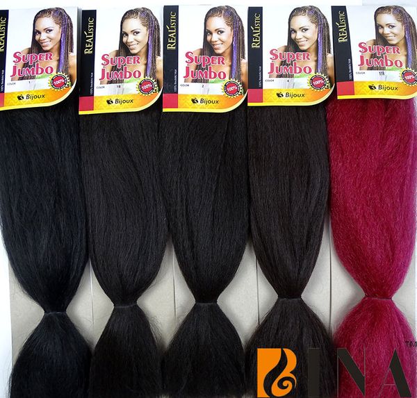 2020 Bina Hair 48inches Synthetic Braiding Hair Extensions Black