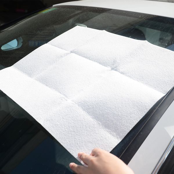 

wholesale- 1 pcs car drying cleaning towel artificial imitation suede chamois shammy sponge cloth sheepskin absorbent towel car washing