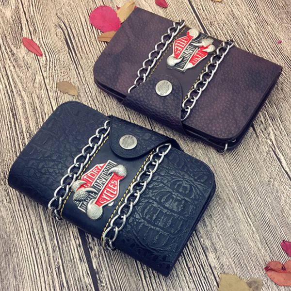 

europe and the united states trend of men's retro personality signs, wallets simple, foreign trade fashion, punk portable, with his wal, Silver