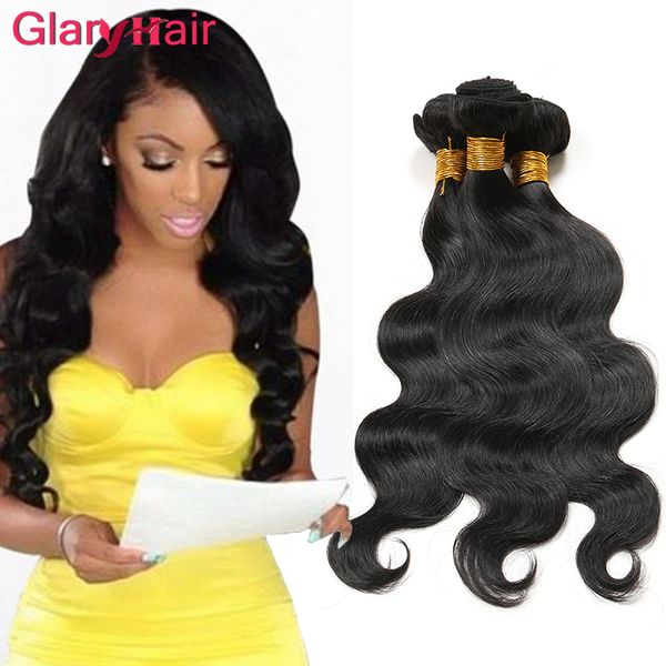 

remy brazilian human hair body weave full soft 100g bundle peruvian malaysian cambodian indian body wave hair weaves 4/5/6 pieces, Black