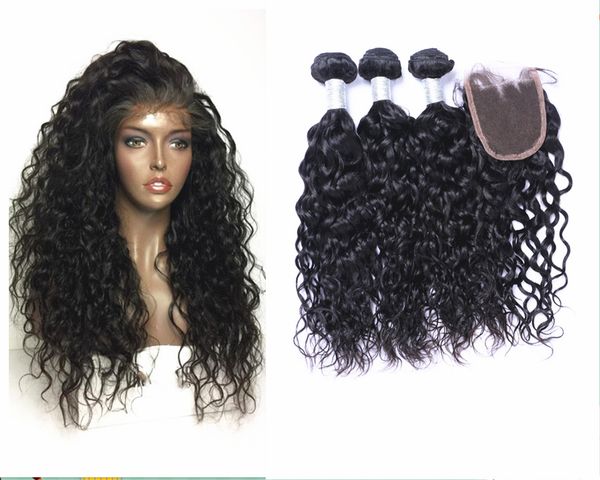 2019 Brazilian Hair Weave Buy Hair Get One Free Lace Closure And