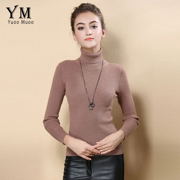 

wholesale-yuoomuoo women sweater new turtleneck pullover winter solid cashmere sweater autumn female plus size sweater, White;black