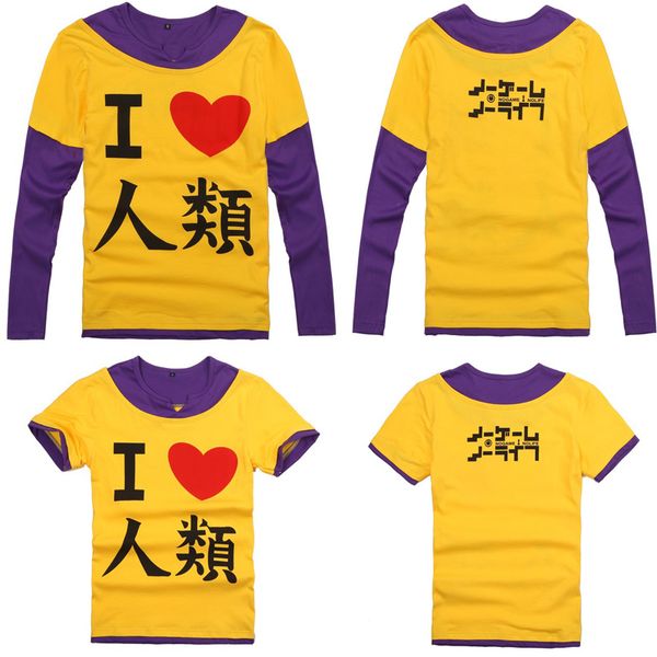 

wholesale-no i disboard life sora no costumes love humans t-shirt humans shiro game t-shirt cosplay iwcjx, Black