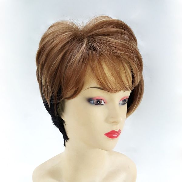 Rihanna Style New Stylish Short Straight Wigs Synthetic Ladys