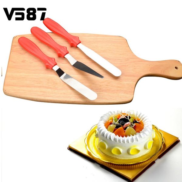 

wholesale- 3pcs/set blade angled espatula spatula cake icing spatula smooth filling tool cutter set baking pastry tool