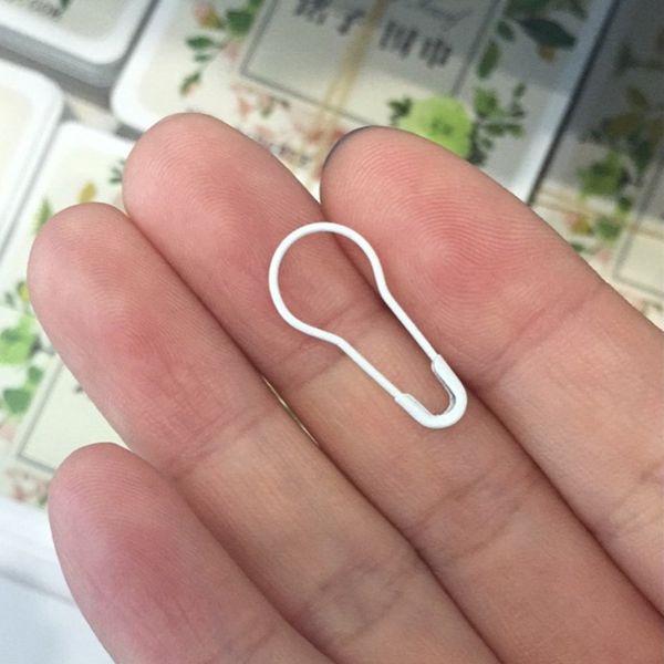 

1000 pcs steel white bulb shaped safety pin pear shaped safety pin good for stitch markers, jewelry making, Silver