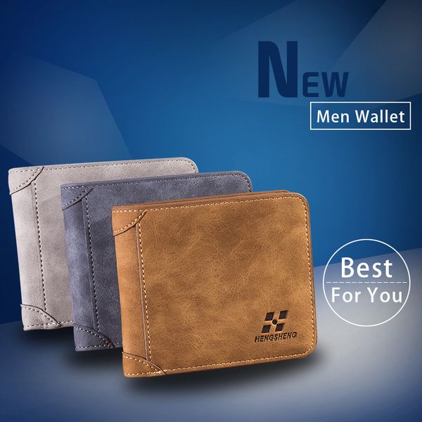 

vintage small male wallet men leather wallets short purse male card case pocket coin purse solid card holders carteira masculina, Red;black