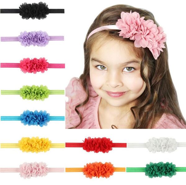 

gift new baby hair with chiffon flowers baby hair belt head with props tg111 mix order 30 pieces a lot, Silver