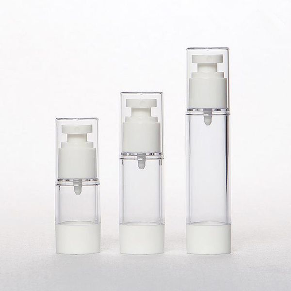 

15ml 30ml 50ml transparent plastic airless bottle vacuum pump refillable bottles atomizer sample spray perfume bottle f20171195