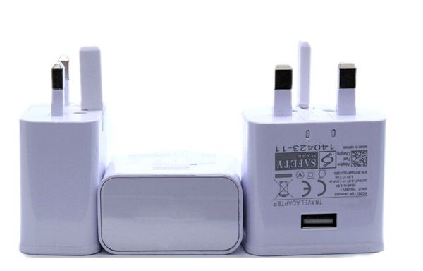 

original tideseer charger uk version 3 pin plug fast charging 5v 2a travel adapter safety mark for note 5 100pcs