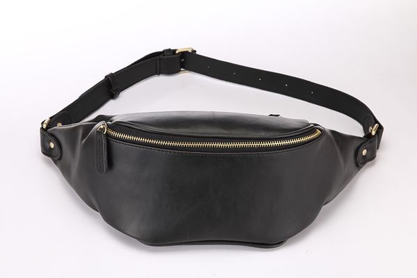 3pcs Messenger Bag de alta qualidade Homens retro moda esportes ao ar livre lazer bolsas de ombro de couro para caminhada na cintura bolsa