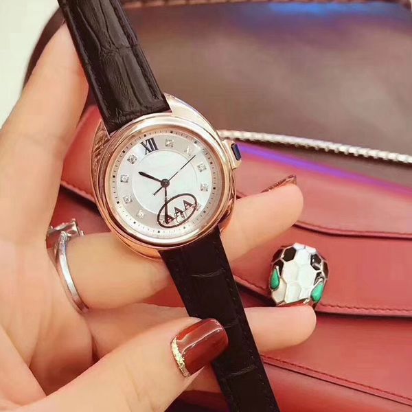 

brand women watches luxury rhinestone dial leather strap dress quartz watch for ladies girl female gift relojes mujer, Slivery;brown