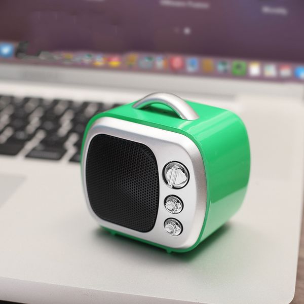 

creative wireless bluetooth mini speaker nostalgic small black and white tv shape speaker portable loudspeaker sound box for iphone pc phone