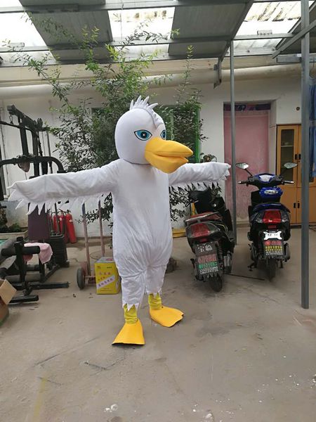 

pelican heron ibis storks mascot costume size ing, Red;yellow
