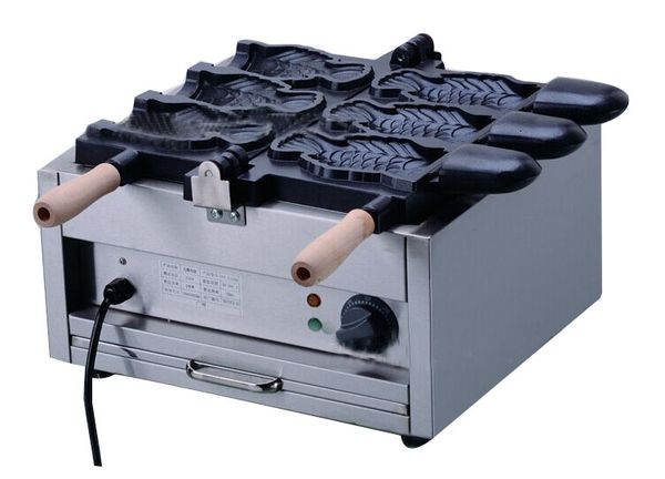 Máquinas de sorvete 3 pcs / 5 pcs Sorvete Taiyaki Máquinas de fabricante de peixes Fabricantes de lazer elétrico Máquina de lanches para venda
