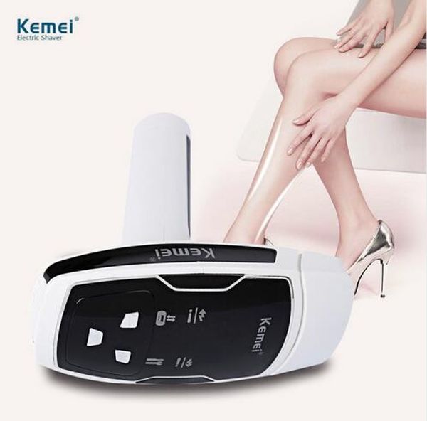 Kemei depilador photon feminino depilação a laser facial depilatório barbeador navalha dispositivo rosto cuidados com a pele ferramenta para as mulheres plugue da ue