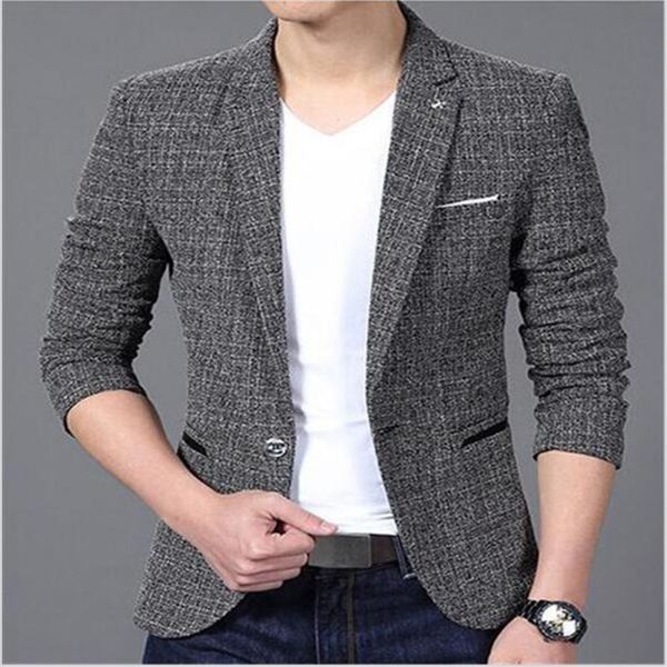 

casual button blazer new suit men blazer ailooge shipping brand jacket suits masculine 2021 coat men fashion wholesale- jacket xcscl, Black