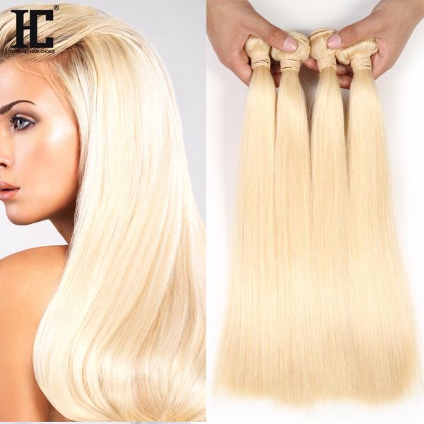 

malaysian 613 blonde 100% unprocessed remy human hair weave blonde straight 4 bundles virgin hair in hair extensions, Black