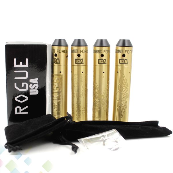 

Carved Rogue Kit Come With Rogue Mechanical Mod and Rogue USA RDA fit 18650 Battery 4 patterns E Cigarette DHL Free