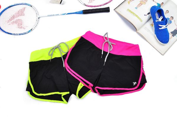 

wholesale- 2016 brand summer sports and leisure elastic waist women quick dry shorts female short feminino, Black;blue