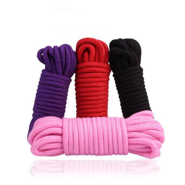 Großhandel 10M Fetisch Alternatives Sklaven-Bondage-Seil Restraint CottonTied Rope Sexprodukte für Paare, Erwachsenenspiel, BDSM-Rollenspiel