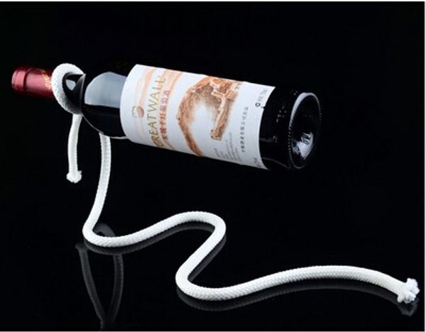 

floating rope wine bottle stand magic rack bottle holder bar tool