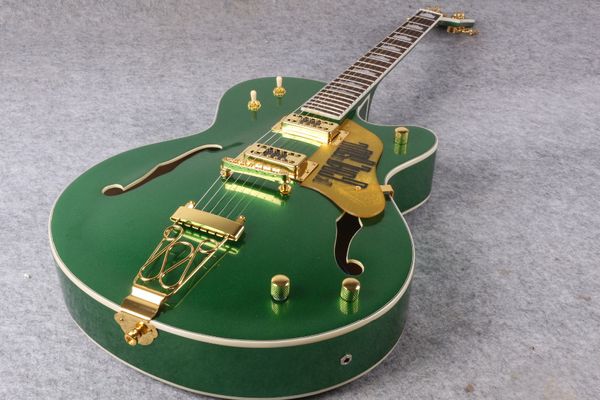 

Металл зеленый отделка 6120 полый корпус электрогитары Grets гитара бесплатная доста