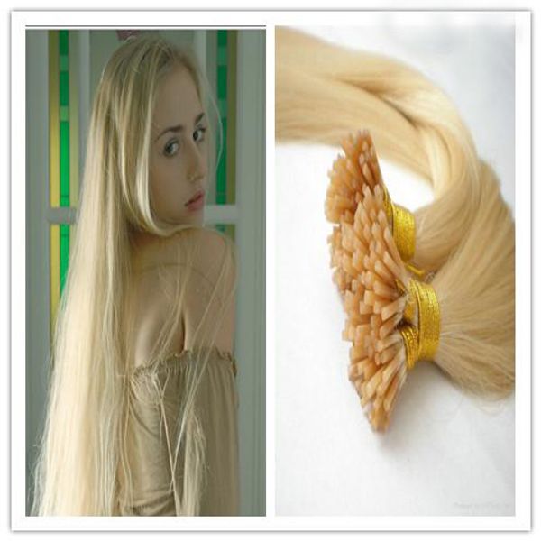 Brezilyalı Düz ​​Saç I İpucu Keratin Bond Saç 1g / Strand 100 S Strand İnsan Saç Uzantıları Kapsül Keratin Fusion 100g