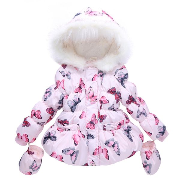 

girls jacket winter baby girls cotton-padded clothes wet winter butterfly collars cotton-padded jacket children cotton-padded, Blue;gray