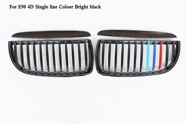 

одиночная линия решетка почки coloer яркая черная передняя приспособленная на bmw 3 серии e90