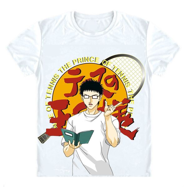 

anime shirt the prince of tennis t-shirts multi-style short tenni-pri ryoma echizen kunimitsu tezuka cosplay motivs shirts tee-style122-no08, White;black