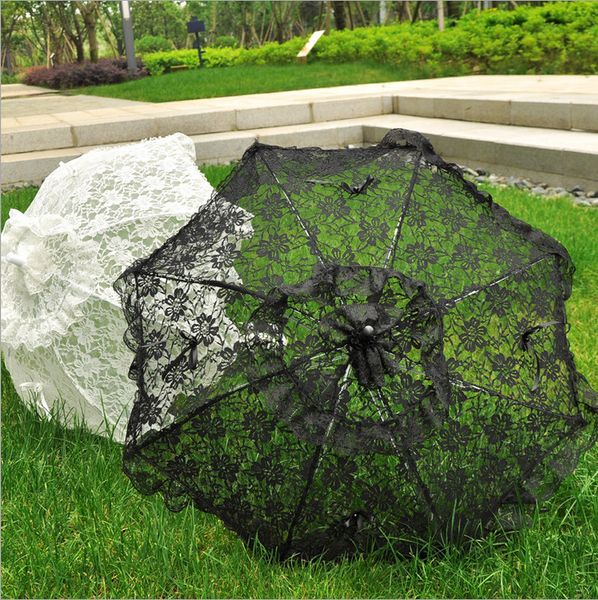 

bridal embroider lace sun umbrella wedding party parasol p props vintage royal palace style party decoration