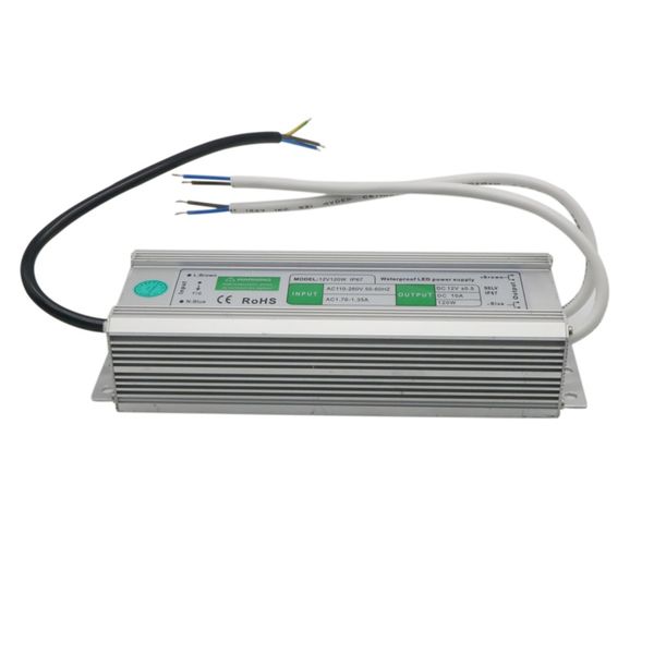 Preço de fábrica DC 12 V fonte de alimentação 120 W 10A LED adaptador de energia à prova d 'água IP67 AC110-260V LED Driver Transformer