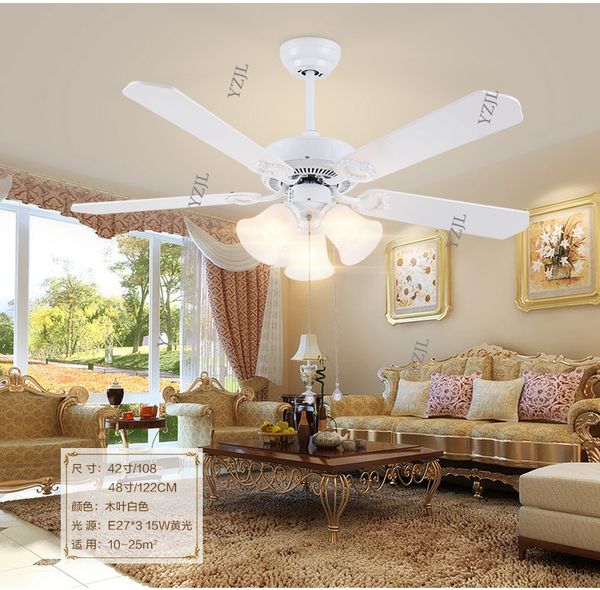 2019 Retro White Led Lights Chandelier Fan Minimalist Living Room Bedroom Dining Room Ceiling Chandelier Fan Lights Continental From Kikizhao 346 64