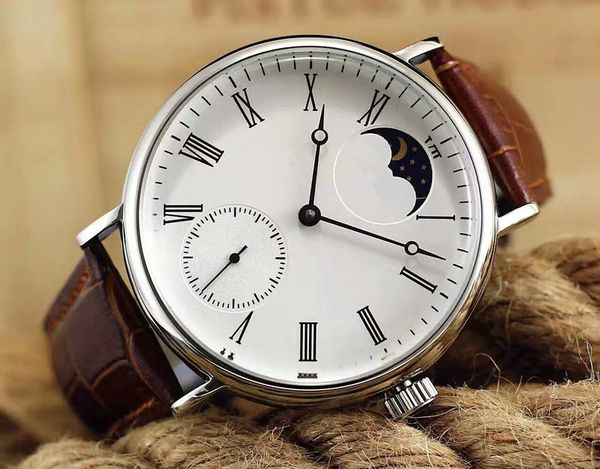

fashion winner black leather band stainless steel skeleton mechanical watch for man gold mechanical wrist watch star series ing, Slivery;brown