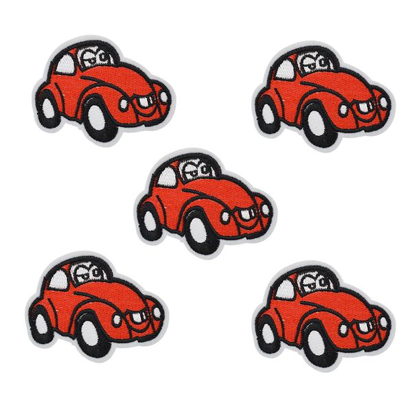 

10 pcs antique car patches badge for clothing iron embroidered patch applique iron on patches sewing accessories for diy clothes, Black