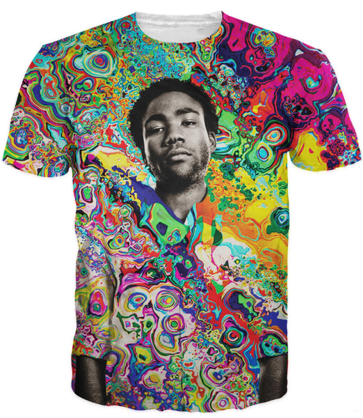 

new fashion summer men/women childish gambino harajuku style funny 3d print casual t-shirt s-5xl h144, White;black