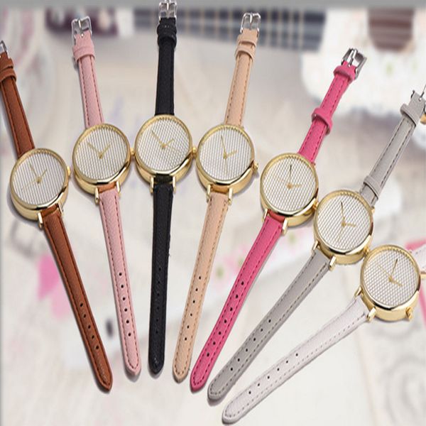 

oktime fashion women's watch woman girls dress clocks ladies leather analog quartz wrist watch women relojes mujer montre, Slivery;brown