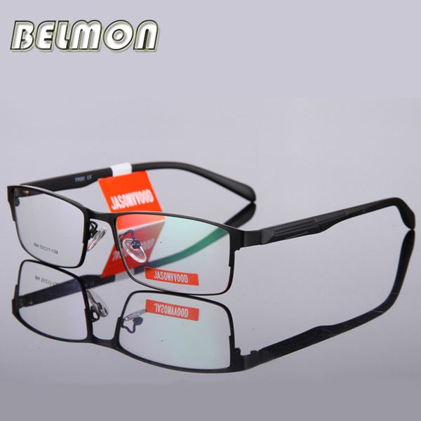 

wholesale- belmon eyeglasses frame men computer optical eye glasses spectacle frame for male transparent clear lens armacao oculos de rs009, Silver