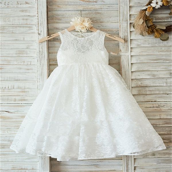 

new arrival flower girl dresses for wedding little girls kids/child dress lace keyhole back ball party pageant communion dress, White;blue