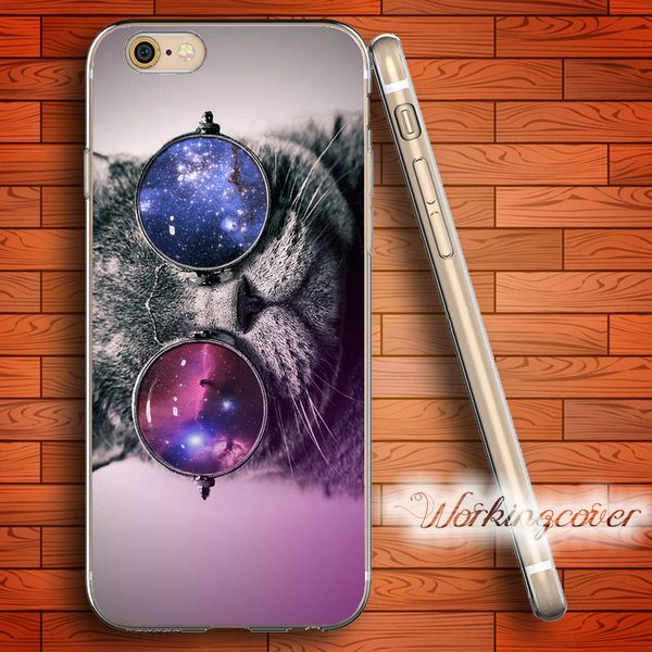 

coque nebula cat soft clear tpu case for iphone 7 6 6s plus 5s se 5 5c 4s 4 case silicone cover