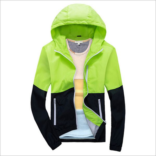 

wholesale- fashion dry quick jacket men thin windbreaker zipper coats jacket patchwork men jacket s-3xl, Black;brown