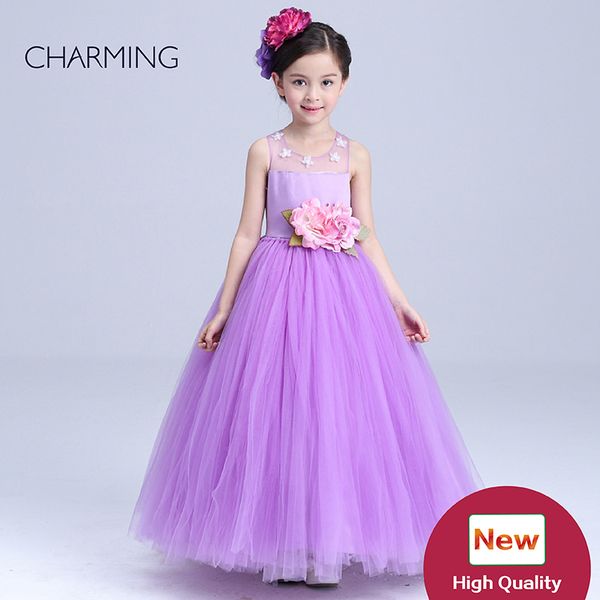 

purple flower girl dresses flowe r dress girl long flower girl dress handmade flowe r direct from china wholesale, White;blue