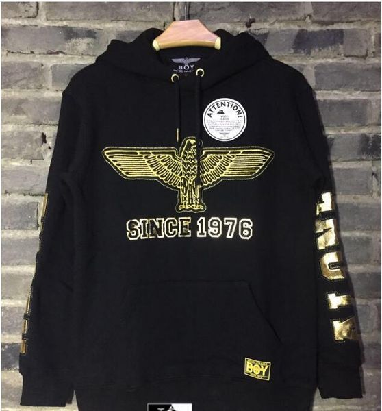 

Chao Boy London embroidered Golden Eagle hooded lovers sweater and letters