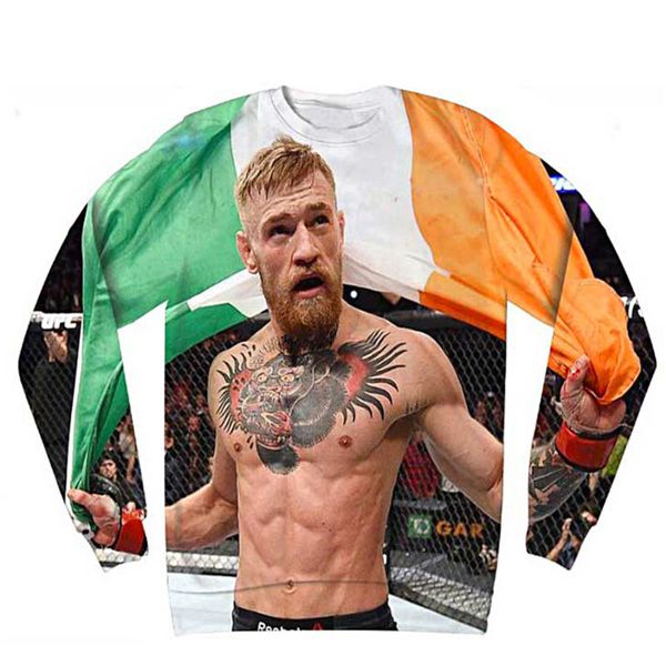 

wholesale- men hoodie conor mcgregor 3d crewneck sweatshirt fashion clothing outfits jumper sweats autumn winter pullover sudaderas hombre, Black