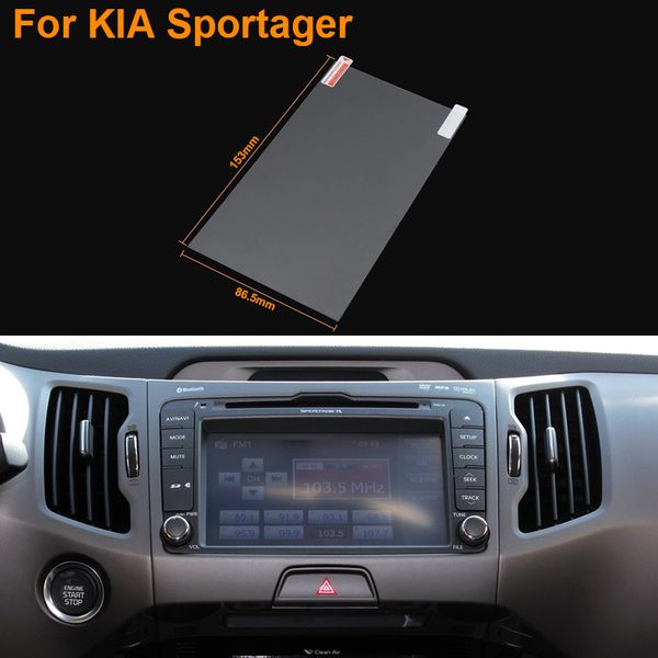 Araba Styling 7 inç GPS Navigasyon Ekran Çelik Koruyucu Film Kia Sportage R için LCD Ekran Araba Sticker Kontrolü