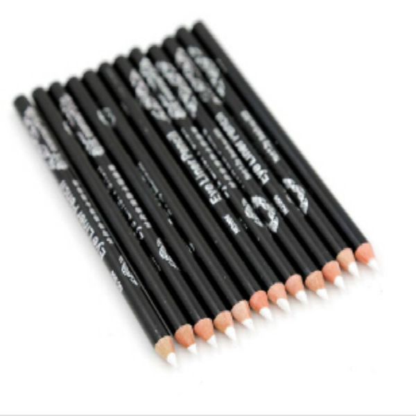 

Оптовый белый карандаш для глаз Eyeliner 12pcs / lot 1 цвет глаз карандаш водонепроницаемы