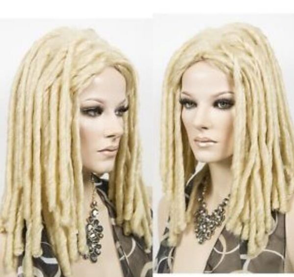 Long Weave Locks Hair Cosplay Costume Blonde Wig Perruque Wigs For